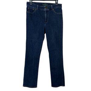LRL Lauren Ralph Lauren Heritage Jeans Women Size 8 Mid Rise Straight Leg Blue